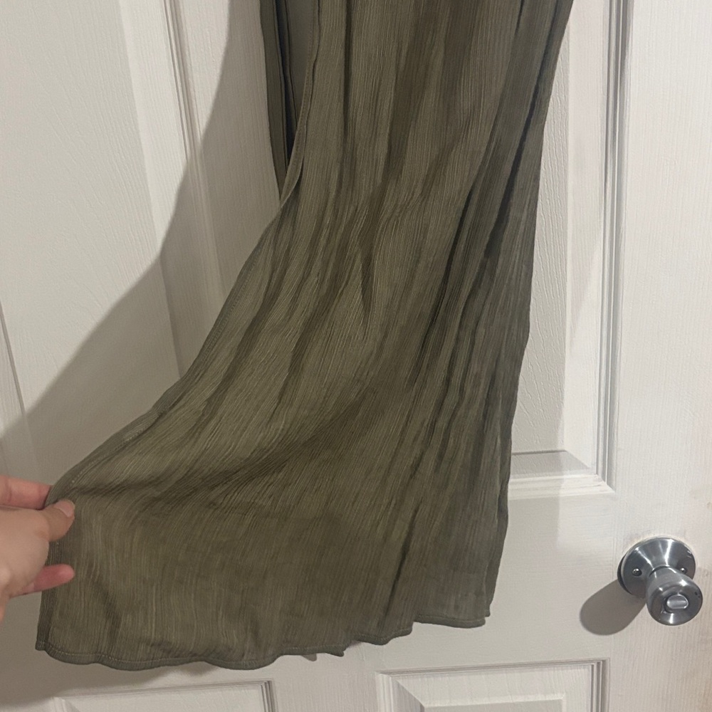 Rana Textured Overlay Skirt In Green View 3